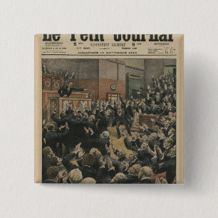 A stormy session at the Chamber of Deputies 2 Inch Square Button