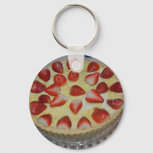 A strawberry cake keychain