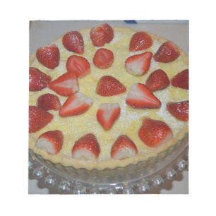 A strawberry cake notepad