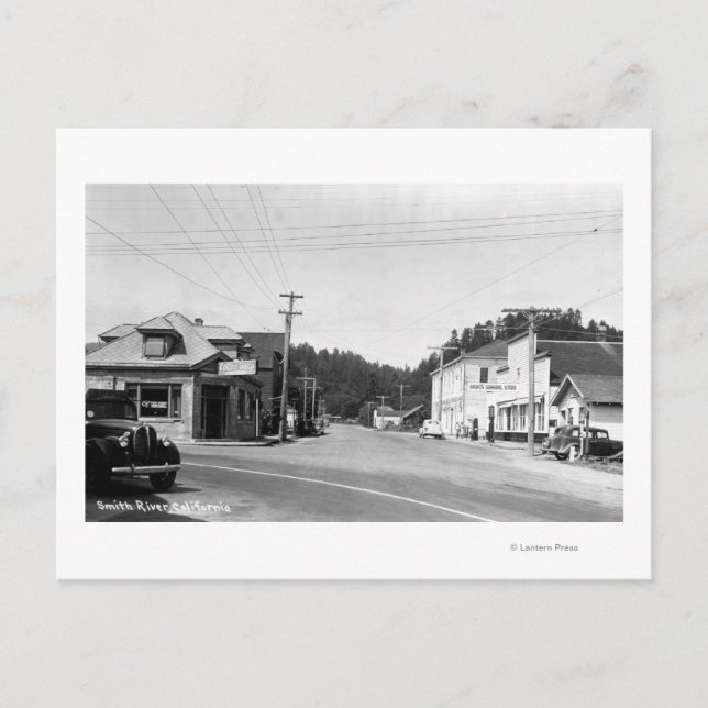 A Street Corner Scene Postcard (Front)