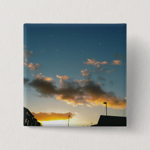 A street crowned with stars 2 inch square button
