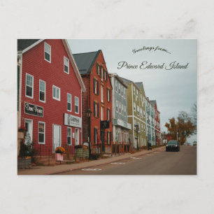 A Street in Charlottetown Prince Edward Island Postcard
