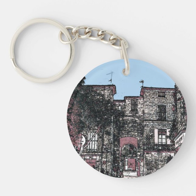 A Street in Pezenas France Keychain (Front)