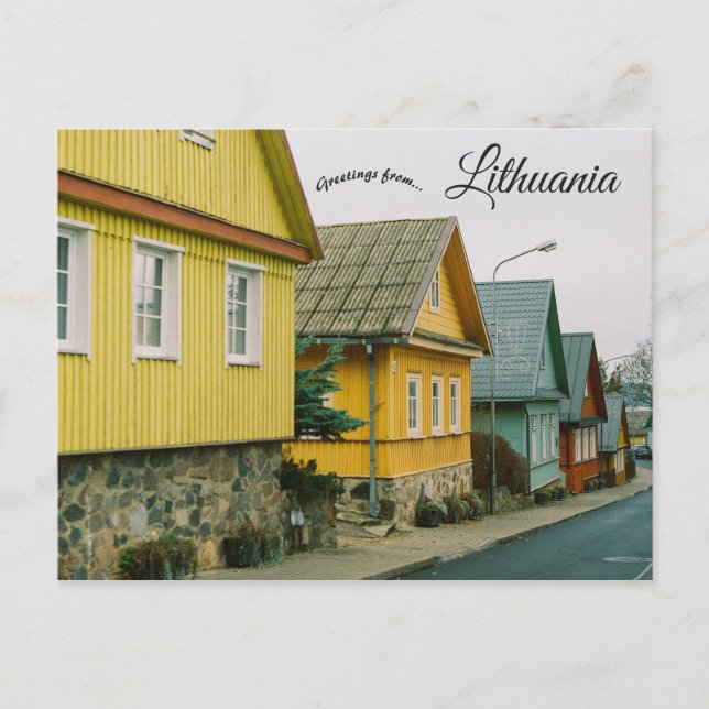 A Street in Trakai Lithuania Postcard (Front)