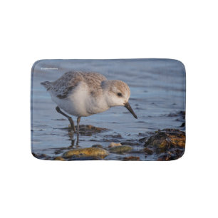 A Strolling Sanderling Bath Mat