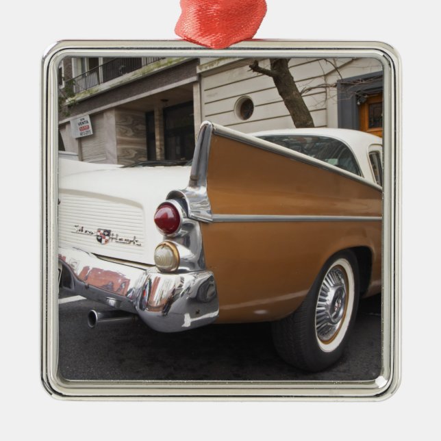 A Studebaker Silver Hawk Classic Car parked on a Metal Ornament (Front)