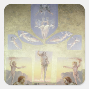 A study for the second version of 'The Square Sticker