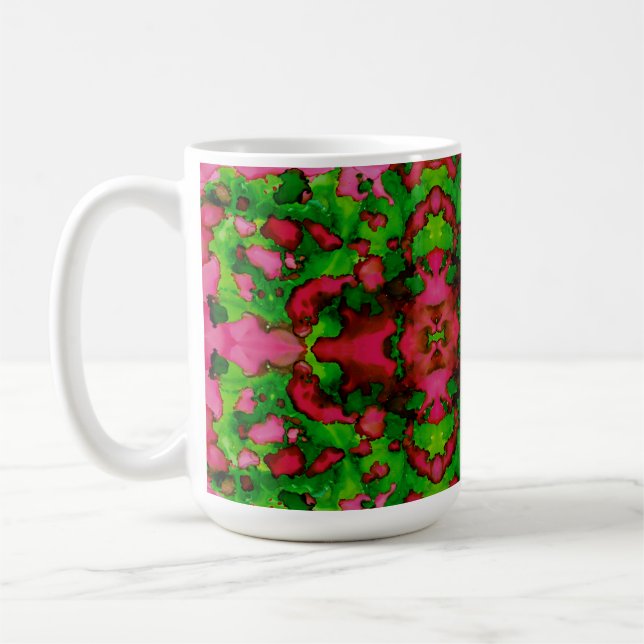 A Study in Pink & Green Coffee Mug (Left)
