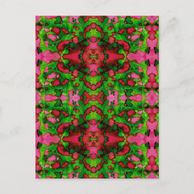 A Study in Pink & Green Postcard (Front)