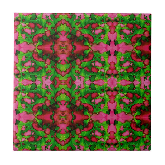 A Study in Pink & Green Tile (Front)