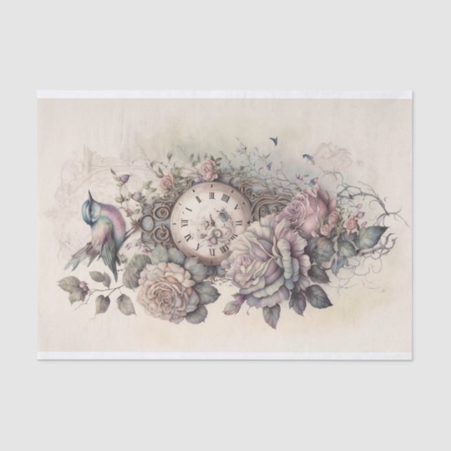 A study in Roses and Time 1 Tissue Paper (Front)