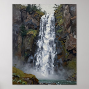 A Study of Cascading Light and Stone Poster