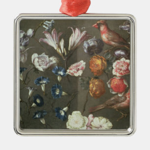 A Study of Peonies, Convolvulus, Lilies and two Fi Metal Ornament