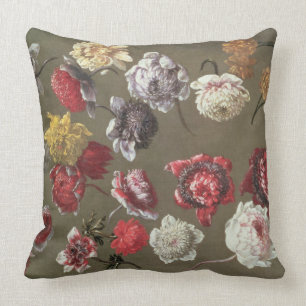 A Study of Peonies (oil on canvas) Throw Pillow