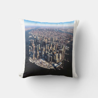 A Stunning Aerial View of New York City from Above Throw Pillow