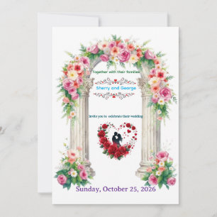 A stunning, classic wedding invitation. invitation