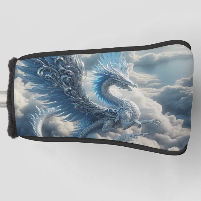 A Stunning Dragon Surrounded by Clouds  Golf Head Cover (Front)