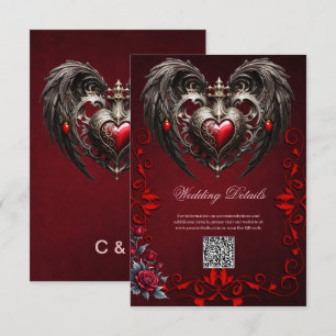 A stunning gothic heart enclosure card
