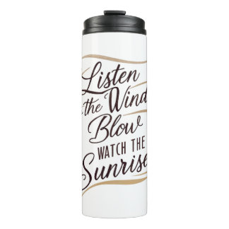 A stunning piece of word art featuring a harmon thermal tumbler