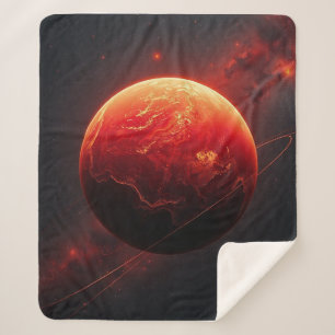 A Stunning Red Planet Sherpa Blanket