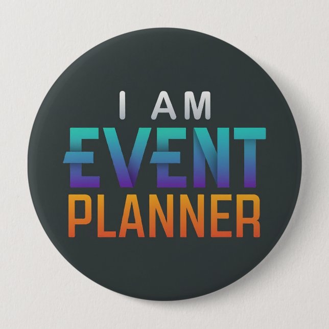 A Stylish and Professional Element Round 4 Inch Round Button (Front)