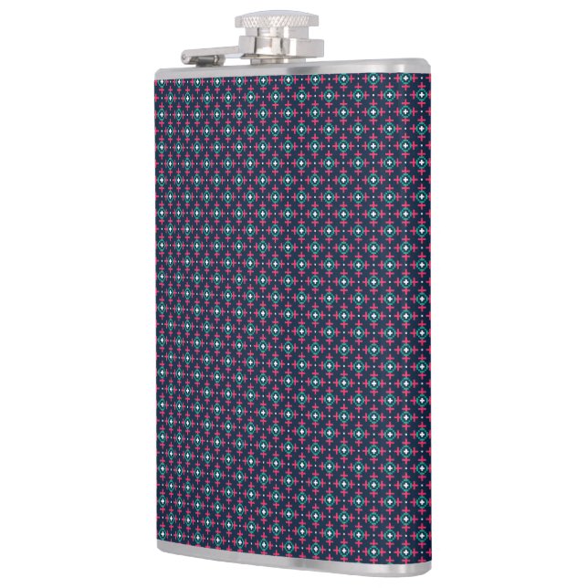 A stylish flask with a geometric pattern  (Left)