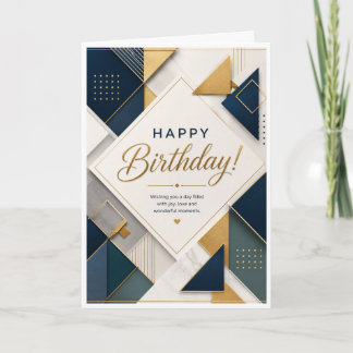 A stylish geometric birthday card