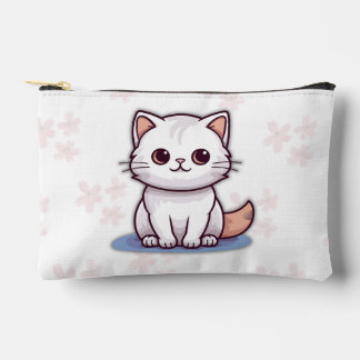 A stylish tote bag featuring a cute white kitten