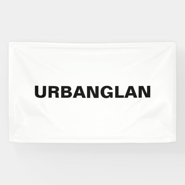 A stylish white banner with URBANGLAN Design  (Horizontal)