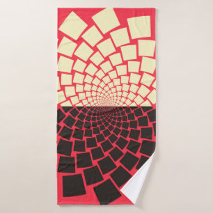 A stylized flower emerging from water, or a rising bath towel