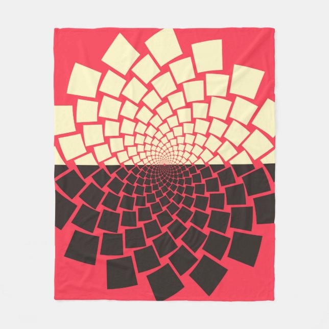 A stylized flower emerging from water, or a rising fleece blanket (Front)