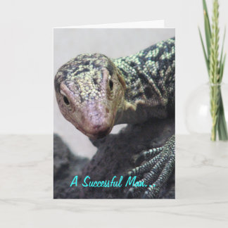 "A Successful Man. . ." Lizard Photo Quotation Card