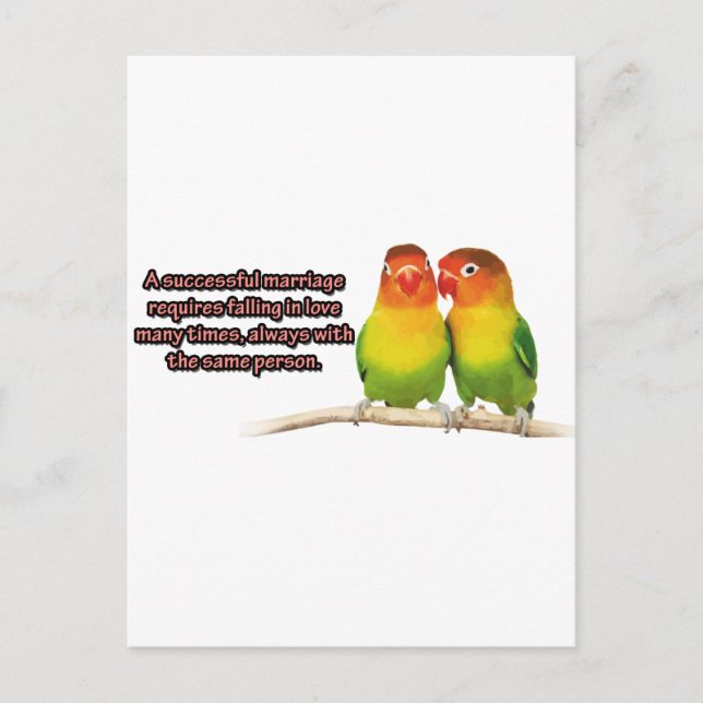 A Successful Marriage Quote Postcard (Front)
