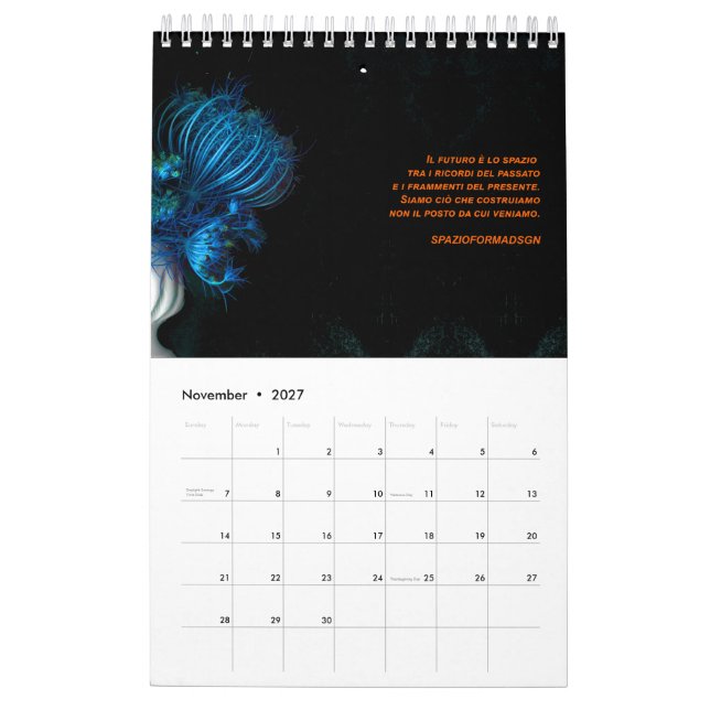 A sudden change in the garden Italy Calendar (Nov 2027)