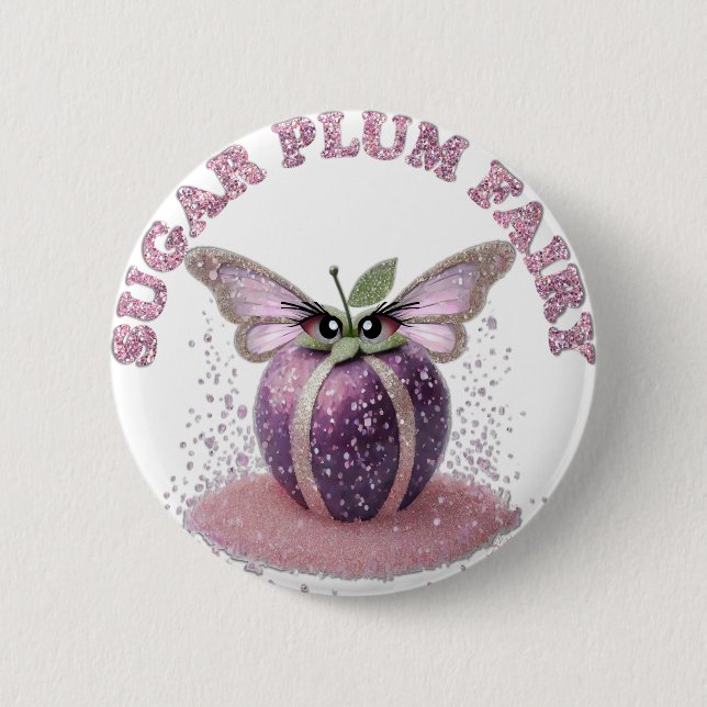 A Sugar Plum Fairy 2 Inch Round Button (Front)
