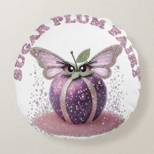 A Sugar Plum Fairy Round Pillow (Front)