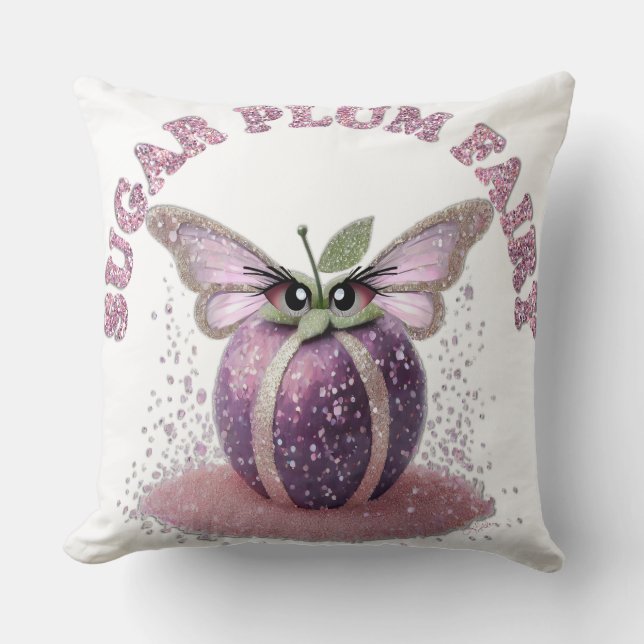 A Sugar Plum Fairy Throw Pillow (Front)