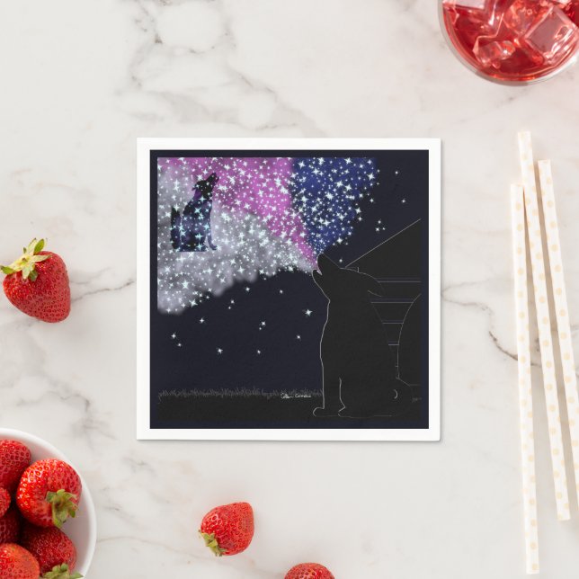 A Summer Night with Sirius  Napkin (Insitu)