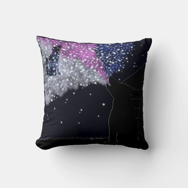 A Summer Night with Sirius  Throw Pillow (Front)