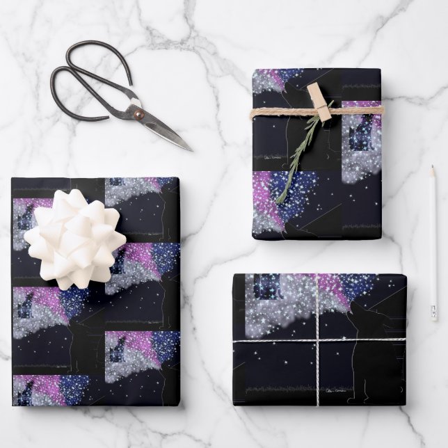 A Summer Night with Sirius Wrapping Paper Sheet (Front)