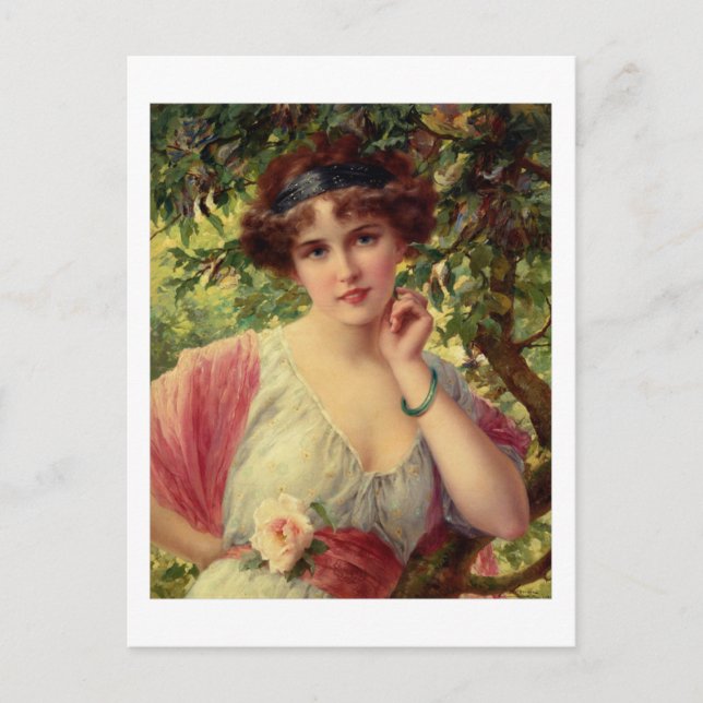 A Summer Rose - Émile Vernon Postcard (Front)