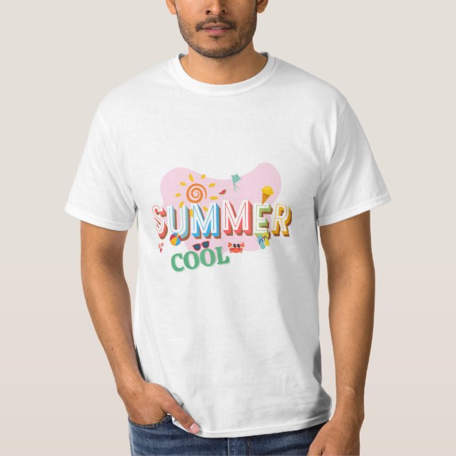 A summer theme T-shirt. T-Shirt (Front)
