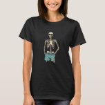 A Summer Twist with this Skeleton in Trunks Design T-Shirt<br><div class="desc">A Summer Twist with this Skeleton in Trunks Design</div>