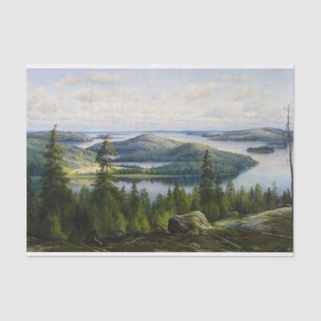 A Summer's Day on Lake Paijanne, Waenerberg  Tissue Paper (Front)