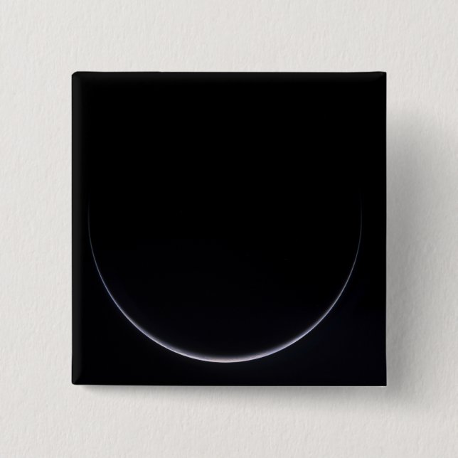 A sun-illuminated crescent of Earth 2 Inch Square Button (Front)