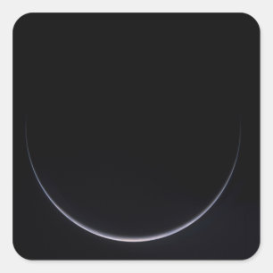 A sun-illuminated crescent of Earth Square Sticker