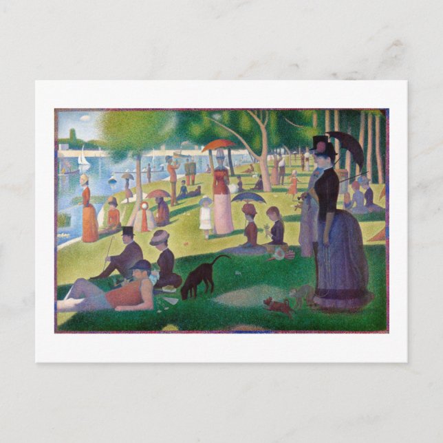 A Sunday Afternoon at La Grande Jatte, Seurat Postcard (Front)