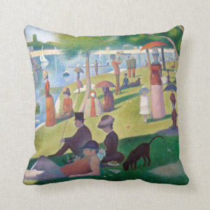 A Sunday Afternoon at La Grande Jatte, Seurat Throw Pillow