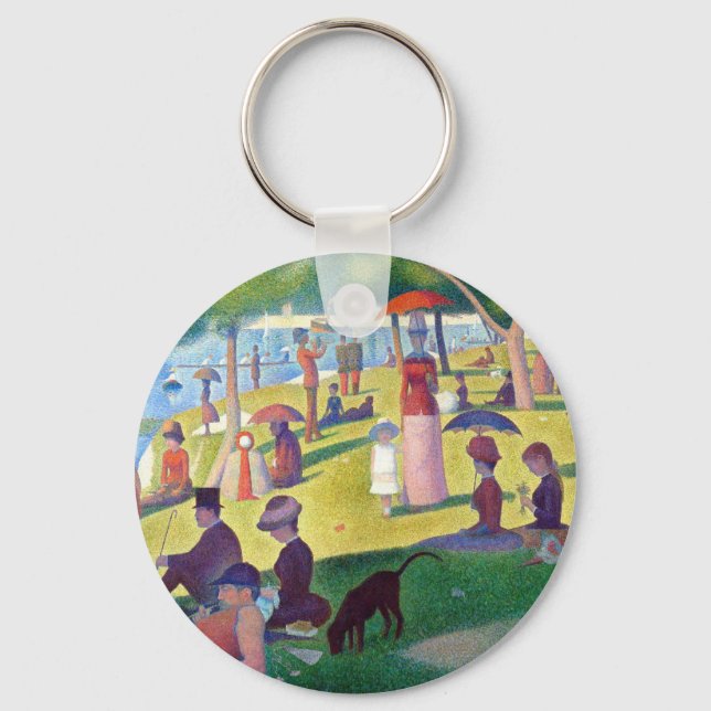 A Sunday Afternoon on La Grande Jatte by Seurat Keychain (Front)
