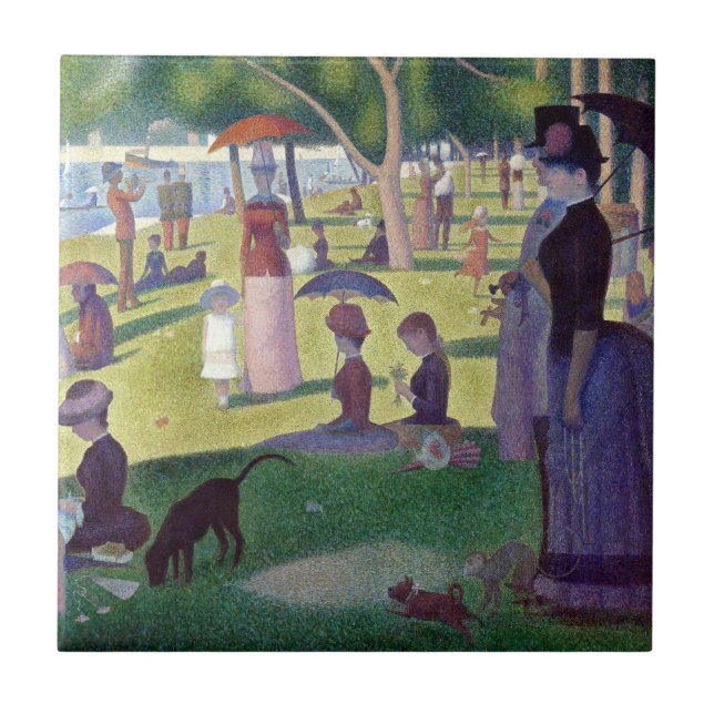 A Sunday Afternoon on La Grande Jatte by Seurat Tile (Front)